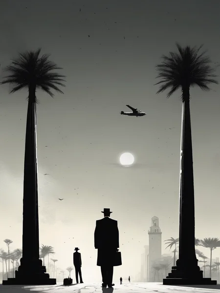 <lora:Alex Andreev style:1>Alex Andreev style - casablanca, tribute to the surreal and inventive style of Tang Yau Hoong