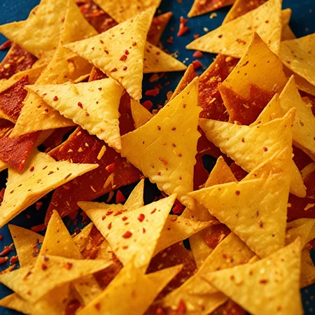 maple leaf, chips, chili, solo, seasoning, blue background, cake, autumn, breaking, meat, pastry, scenery, bone, party, paper