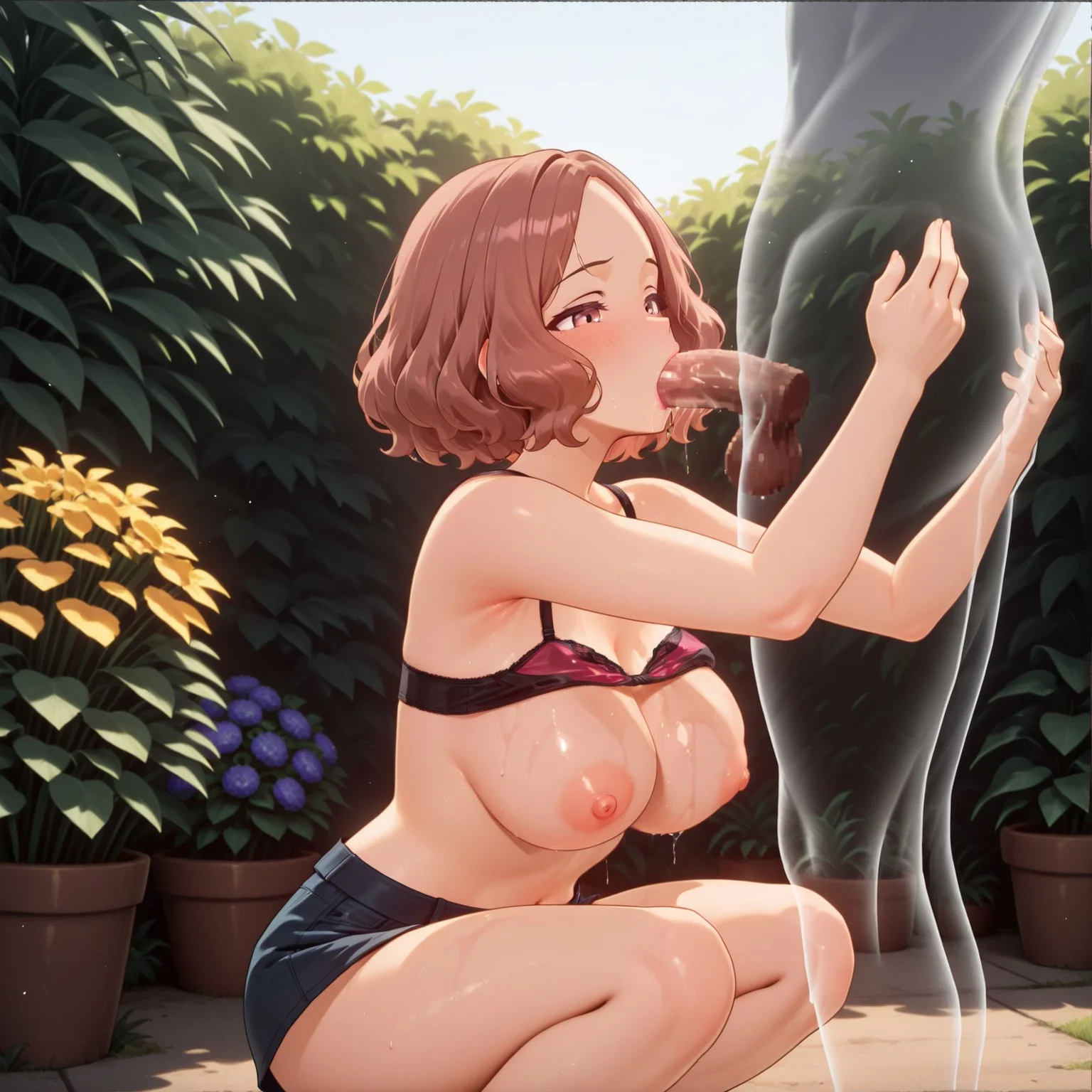 masterpiece,best quality,amazing quality,very aesthetic,absurdres,newest, huge filesize,
<lora:spo_sdxl_10ep_4k-data_lora_webui:0.5>,
<lora:add-detail-xl:1>anime coloring, flat color, 
okumura haru, 
garden,outdoors, sunlight, 
<lora:Semi-Transparent_Man:1>Semi-Transparent_Man,  
1girl,hetero,
breasts,
nipples,
bra,
felltio,  hug, 
semi-transparent,translucentb penis,
translucentb male, squatting,   pov.