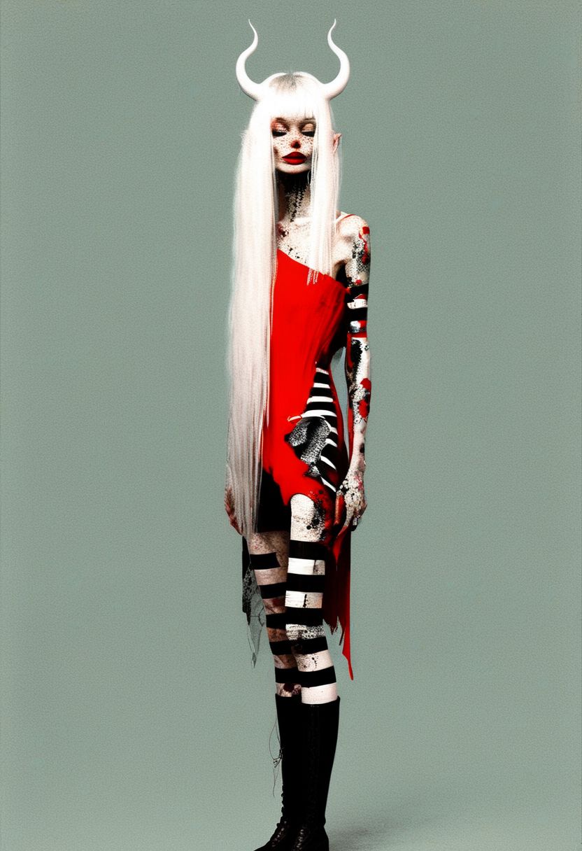 A dangerous woman, (art design by Russ Mills and Frank Miller and Dr Seuss and Keith Negley), award winning, HDR, 44mm photography, (twisted imagery by Hans Bellmer and Stephen Gammell), (black grunge style, black accentuate, red accentuate), (silver aura:1.1), backlit, black background