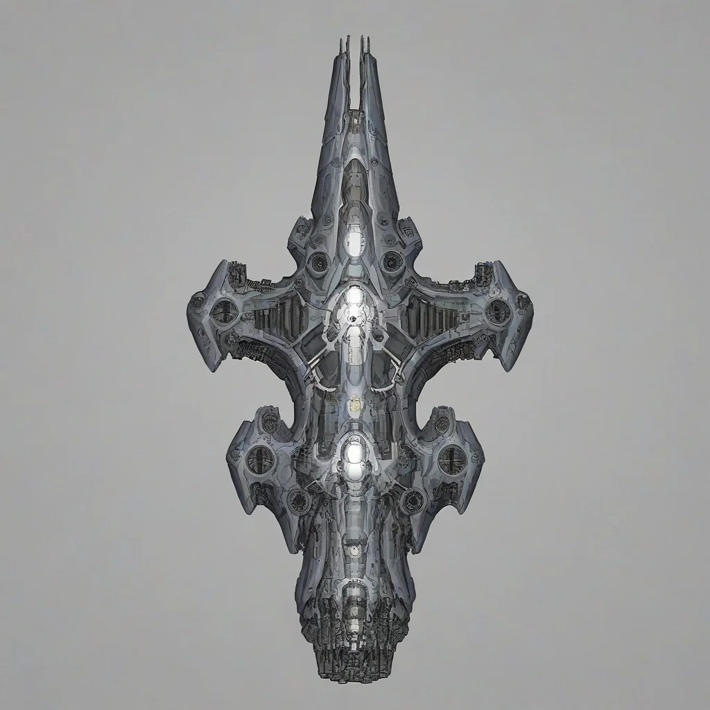 <lora:Starsector_Ship_Pony_LORA:1>, simple background, spaceship, hightech, capital