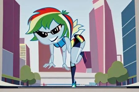 Rainbow Dash Giantess inflatable phonescreenrecording