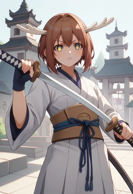 score_9, score_8_up, score_7_up, score_6_up, score_5_up, score_4_up, detailed eyes, detailed skin, source_anime, source_anime, masterpeice, best quality, very aesthetic, absurdres, BREAK, uncensored,
<lora:noko.pony:1>,
noko, samurai armor, katana, holding weapon, holding katana, feudal japan, Japanese castle,