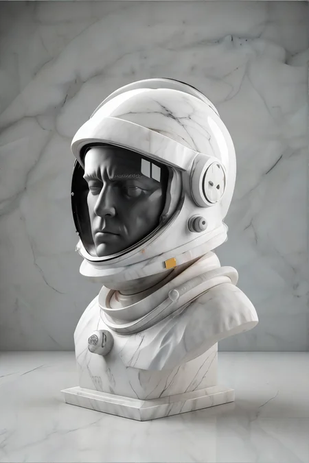 <lora:marblebust:0.8>, marble statue bust of an astronaut, space helmet || <lora:marblebust:0.2>, marble statue bust, masterpiece, 8k, high resolution, shallow depth of field, sharp focus