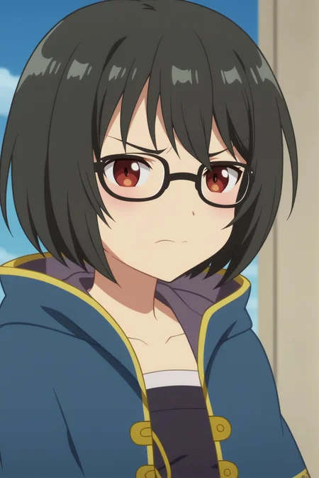 Eri Nakamura, glasses, anime screencap <lora:Arifureta_Shokugyou_de_Sekai_Saikyou-Eri_Nakamura-PDXL:0.8>