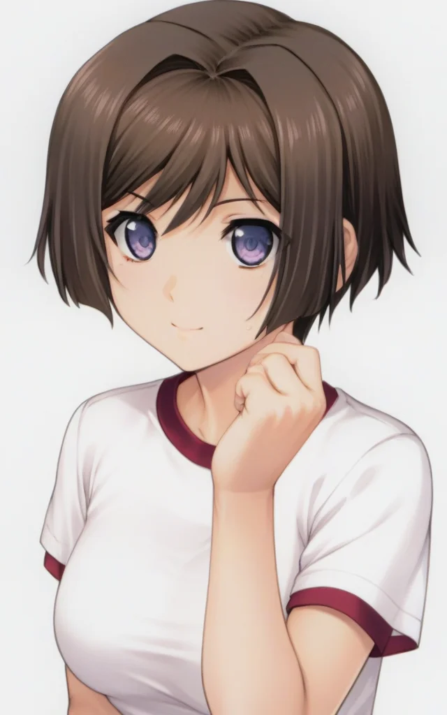 score_9, score_8_up, score_7_up,
at school,
1girl, solo, upper body, leaning forward,
<lora:te04XLP_teito_yui-000007:1>,teito_yui,
gym shirt,