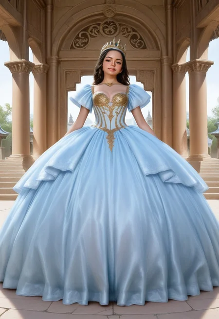 1girl, solo, cute face, sexy face, Sexy body,
((CrinolineDress)), ((Gown)).
(Long dress:1.5), ((Temple))