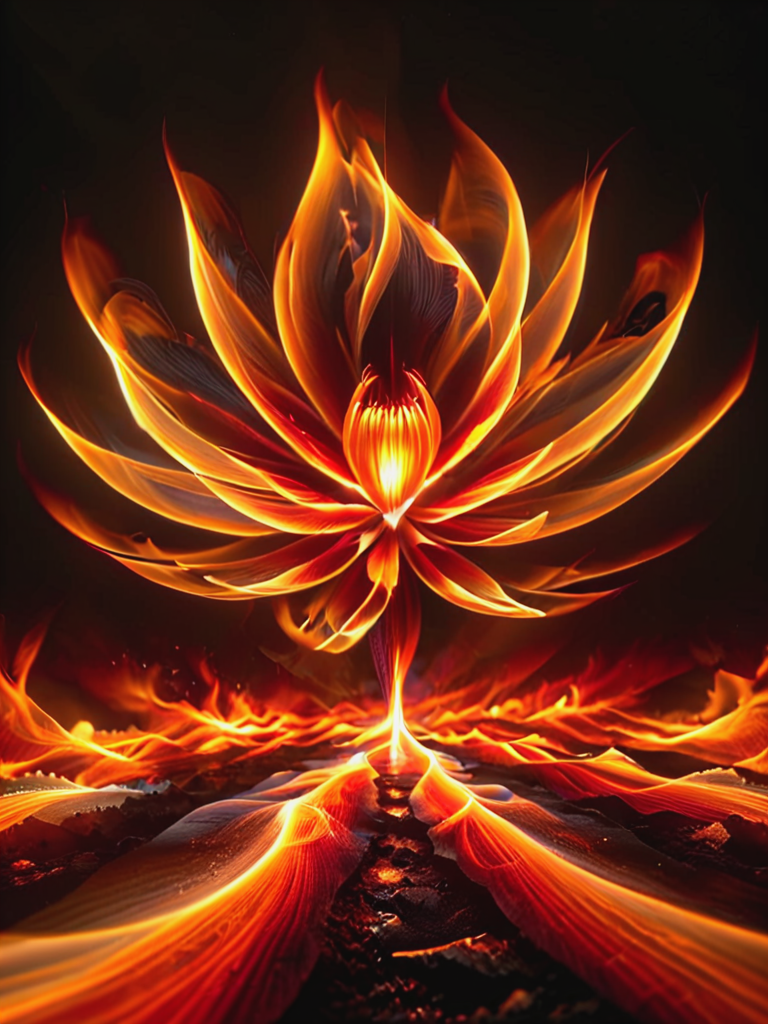 ral-exposure, a fire flower with a long exposure effect <lora:ral-exposure-sdxl:1>