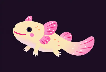 pikaole of, axolotls they have pink frilly gills and round black eyes
