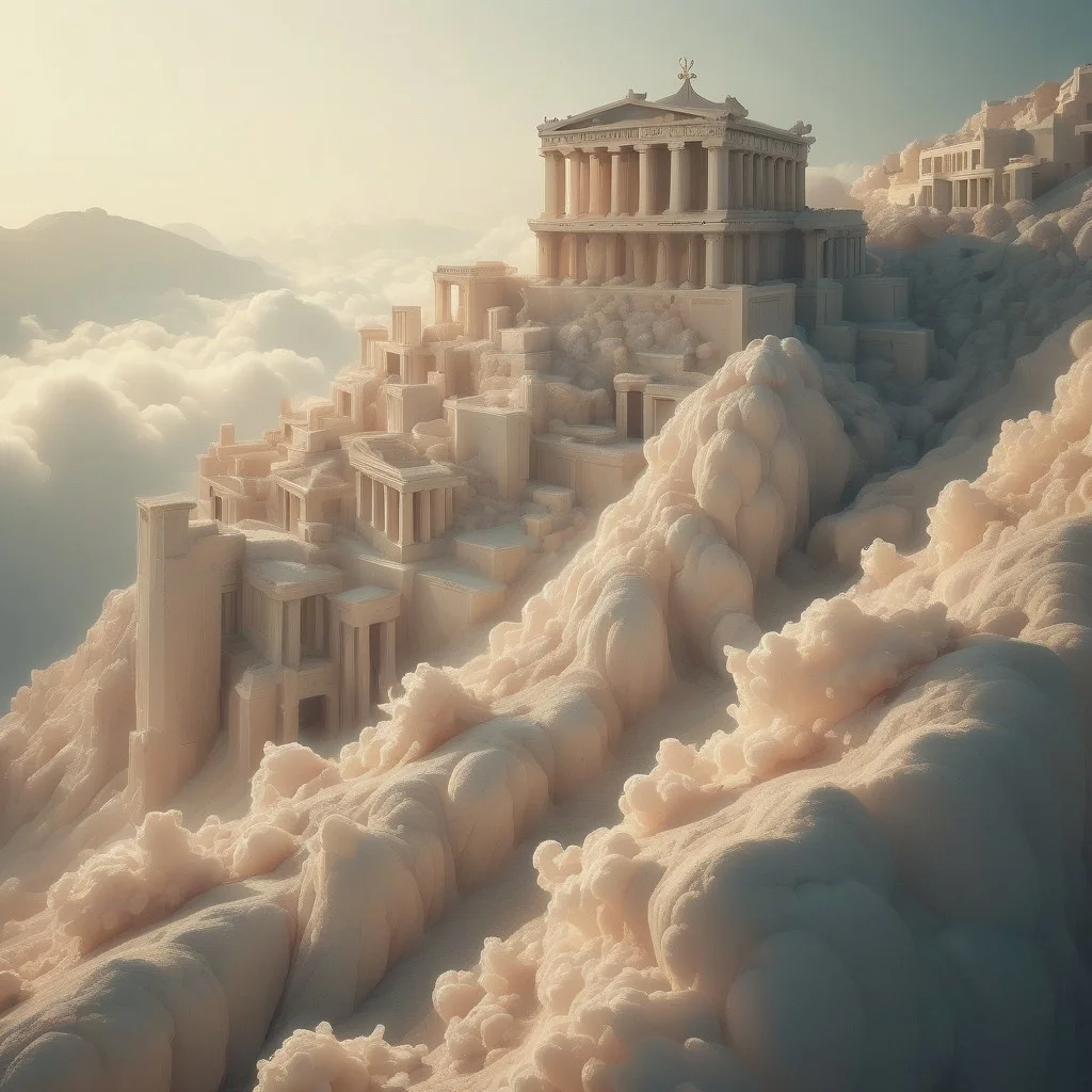 the most realistic, photorealistic photo ever taken [(an ancient greek mythological city:1.5) in the clouds,a dream world shifting landscapes, and ethereal creatures, Captured with a Hasselblad X2D 100C and an 80mm f/1.9 lens, hyper-realistic textures, soft studio lighting, elegant shadows, styled for a Vogue beauty editorial, incredible realism, creamy bokeh, ultra-detailed textures, perfect lighting],