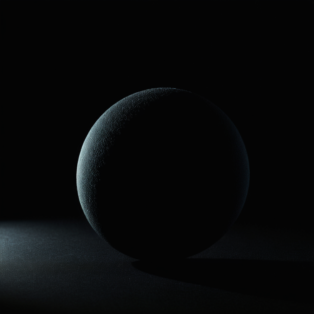 cinematic film still of  <lora:Low-key lighting Style:1>
dim light, low light, dramatic light, partially covered in shadow, a sphere with a shadow on a black background Low-key lighting Style,simple background,no humans,shadow,black background,ball,reflection,dark background, shallow depth of field, vignette, highly detailed, high budget, bokeh, cinemascope, moody, epic, gorgeous, film grain, grainy