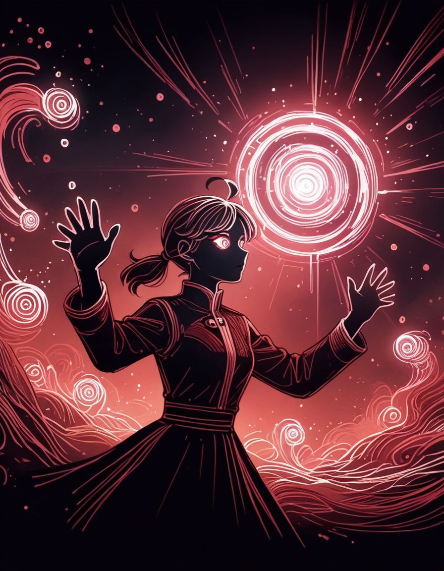 score_9,score_8_up,score_7_up, <lora:Navi_LustStrokes_PonyXL_S1:0.8>, pink sketch, monochrome, black theme, 1girl, 
 symbol-shaped pupils, medium hair,  ahoge, ponytail, solo,  telekinesis,   hands up, reaching,  aura,  light particles,  floating object,  psychic, iceberg, snowing,