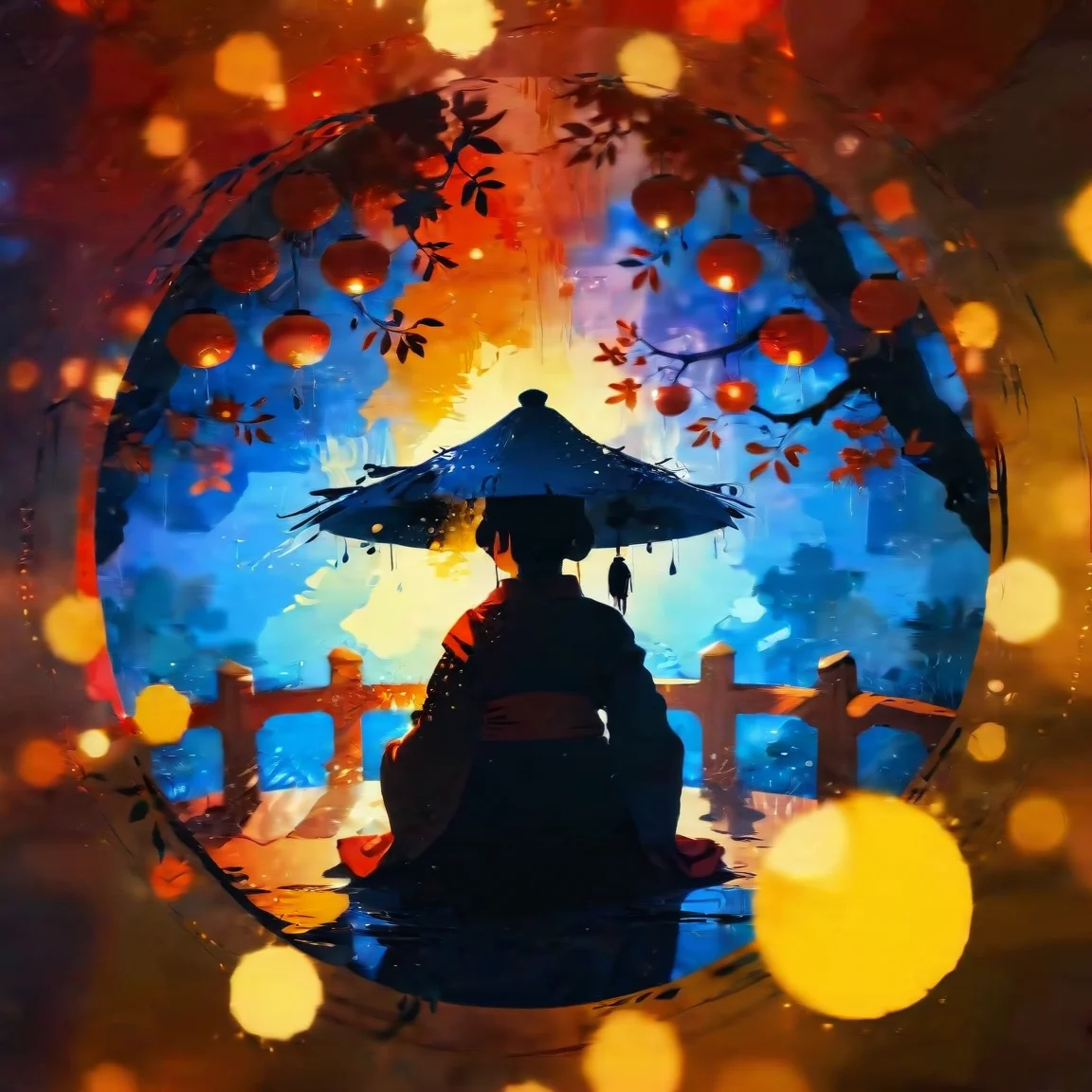 SoraSleepAI, <lora:sdxl_lightning_8step_lora:1>, masterpiece, <lora:lora:1> Circle, Chinese style, Bokeh, Raining