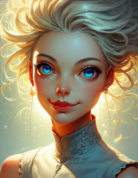 score_9, score_8_up, score_7_up, score_6_up, |manga, A portrait of a woman with a sleek, straight bob in platinum blonde, her pale blue eyes filled with curiosity, and a subtle, playful smile on her lips., highly detailed, backlight <lora:ponys-dream:.9>