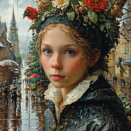Boy in the rain by Daniel F Gerhartz :: Michael Garmash :: Andrea Lie :: Greg Olsen