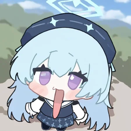 1girl,nyn meme,hiyori_\(blue_archive\), halo,cloudy sky, blurry background,masterpiece, newest, absurdres, <lora:nyn_meme_kohaku-000460:1>