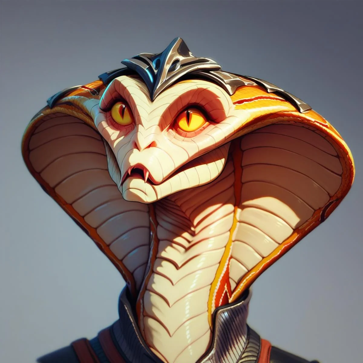 score_9, score_8_up, score_7_up, score_6_up, score_5_up, score_4_up, masterpiece, detailed, XCOM, viper, viper face, cobra hood, flat snake face, scale, scales, Viper King