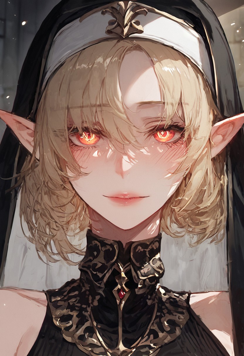 score_9, score_8_up,score_8, score_7_up,score_7,score_6_up,masterpiece, highly detailed,1girl,beautiful eyes, detailed eyes, detailed pupils, hourglass figure, perfect body, 
Dark Priest, prehensile tail, spade-tipped tail, pointy ears, nun outfit,
close up,sexy pose