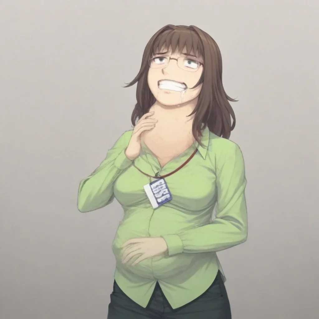 source_anime, score_9, score_8 up, score_7 up BREAK
1girl,solo,brown hair,glasses,green eyes,id card,shirt,green shirt,breasts,skirt,lanyard
swallowing_whole, throat bulge, vore, vore, throat bulge, neck bulge, tight throat bulge, face imprint on throat, eyes imprints on throat, nose imprint on throat, scared face imprint on throat, mouth imprint on throat