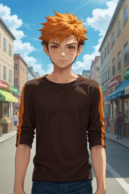 score_9, score_8_up, score_7_up, source_anime, rating_safe, , anime screencap, anime coloring, official style, looking at viewer, depth of field, 1boy, solo, male focus, <lora:hiro_akiba_pony:0.78>, hiro_akiba, orange hair, orange eyes, short hair, multicolored hair, brown hair, , cloud market, mist stalls, wind wares, sky paths, shopping pose, cheerful expression, morning, , <lora:sdxl_lightning_8step_lora:1>