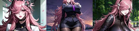 highly insanely detailed, masterpiece, top quality, best quality, highres, 4k, 8k, RAW photo, (very aesthetic, beautiful and aesthetic),
__lazy-wildcards/cosplay-char/tenkuu_shinpan/yayoi_kusakabe/prompts__,
<lora:Yayoi_Kusakabe:0.5>,
(1girl:1.3), 1other,
__lazy-wildcards/dataset/background__,âââ