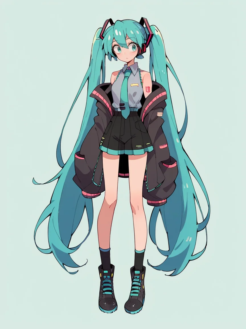 score_9, score_8_up, score_7_up, score_6_up, score_5_up, <lora:k4n3k0y4XLP:0.8> k4n3k0y4, 1girl, full body, hatsune miku,