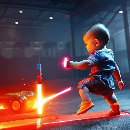 A baby playing with blocks, BattlefieldStyle-SDv2