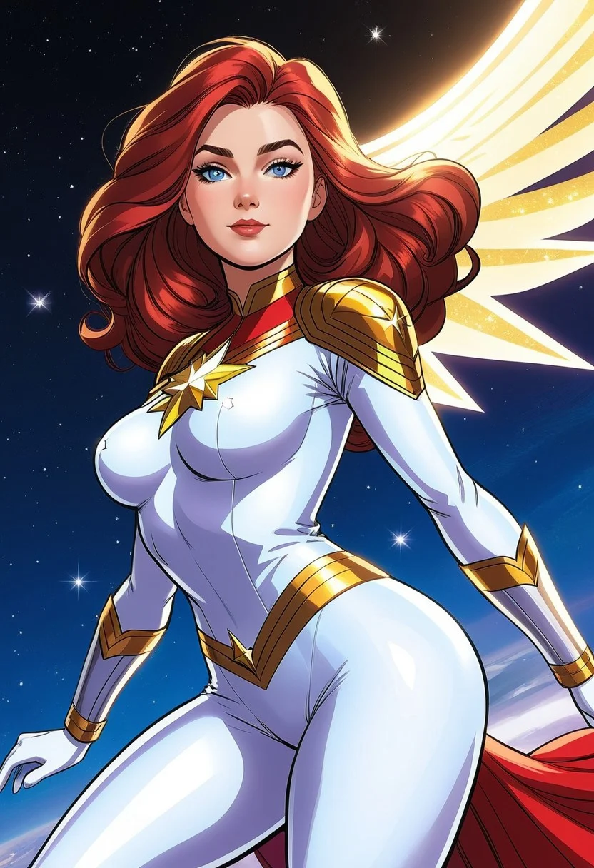 score_9, score_8_up, score_7_up, source_anime, BREAK, 1girl
Rarity, Rarity of My Little Pony, Rarity in the form of a girl, Huge-breasts, Lush breasts, Elastic breasts, hairlong, Luxurious hairstyle, coiled hair, In the costume of Captain Marvel, White costume, On the costume of diamonds, Sveraket costume, in the style of Rarity, Elegant boots, in the sky, superhero, brawn, in full height, smirk, magic, Captain Marvel Boots, Flight beam, beste-Qualit, Very detailed, 8K quality, in full height