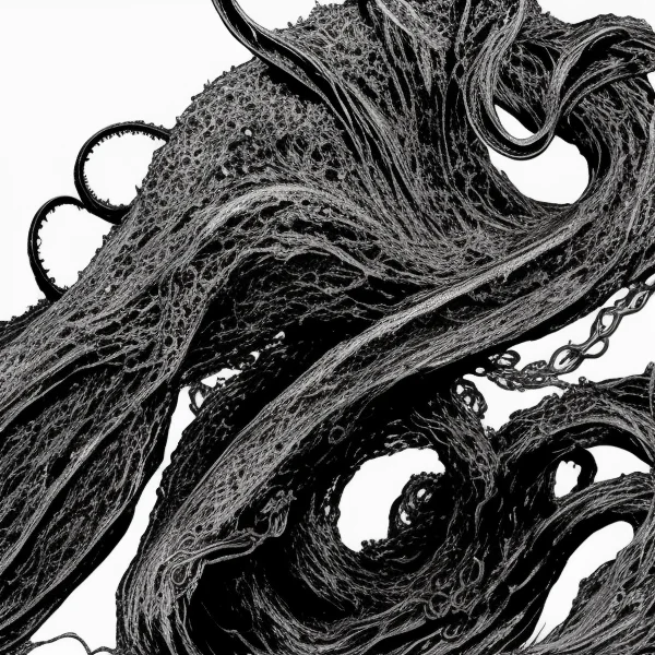 gothic monstrous humanoid creature with tentacles growing from its body, sharp focus, 4k, art by art by EMB_rfktrbwmnga-14500