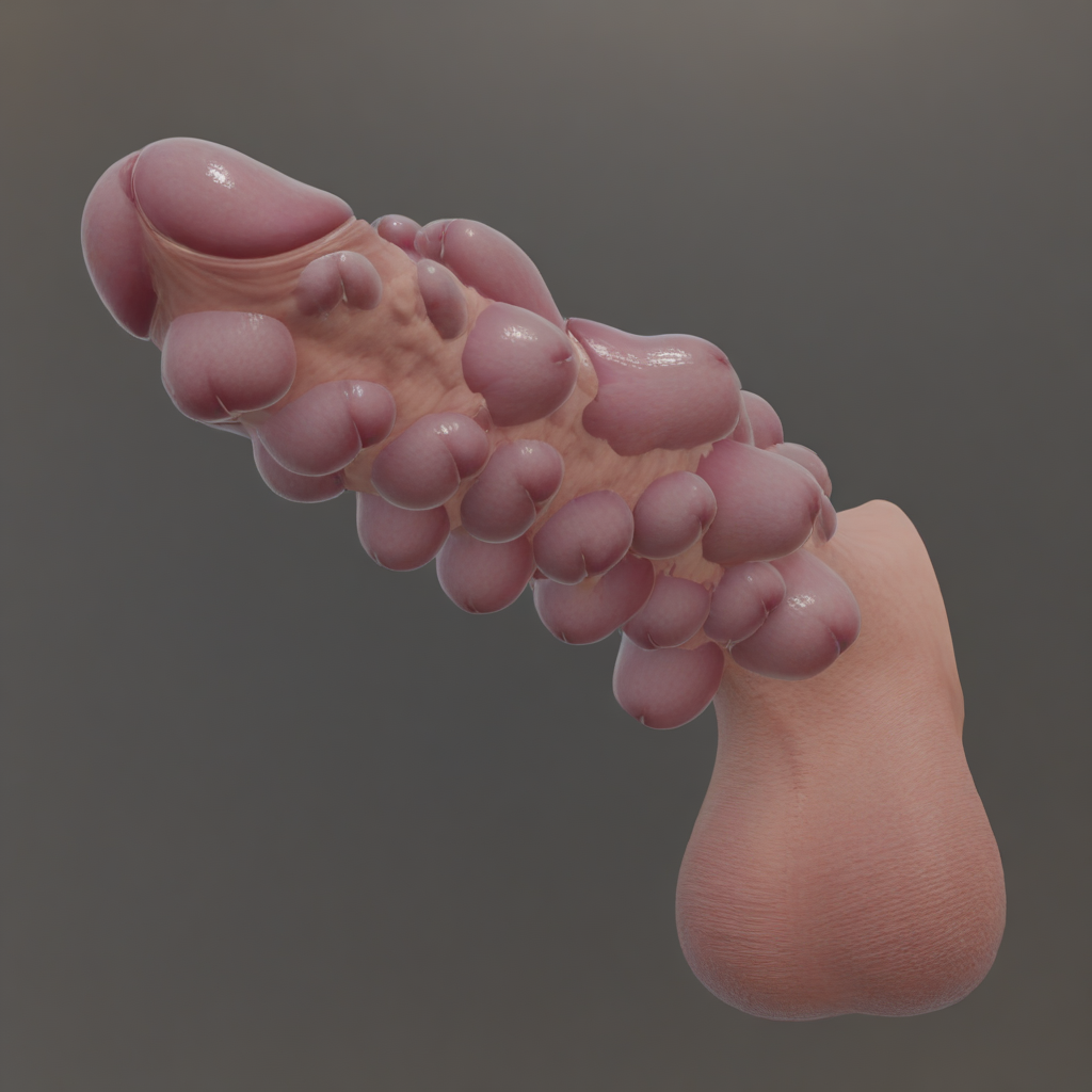 Multi gland cock, Simple background,