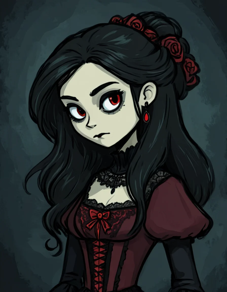 novuschroma style carmilla the vampire <lora:105_novuschroma_1:1>