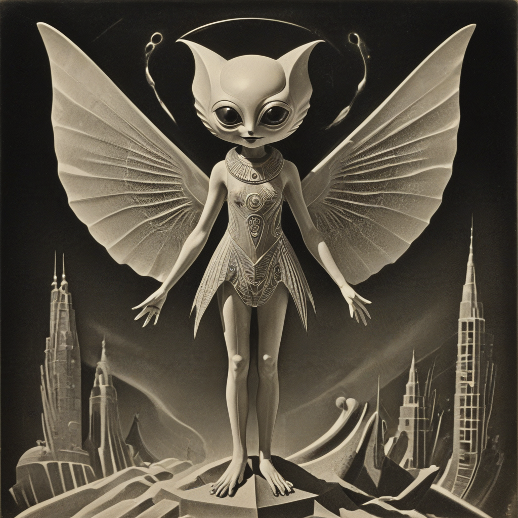 score_9, score_8_up, score_7, quality, BREAK Small Playful Extraterrestrial Crisp Anthropomorphic life form,  Flippers, nine-Tailed, Short-Tailed, Icy Scales,    Demonic Wings, ,  monochrome, sepia,  Art Deco, Vintage, ArsMJStyle, ArtDecoVintageFuture    <lora:ArsMJStylePony-_Vintage_Future:1.2>