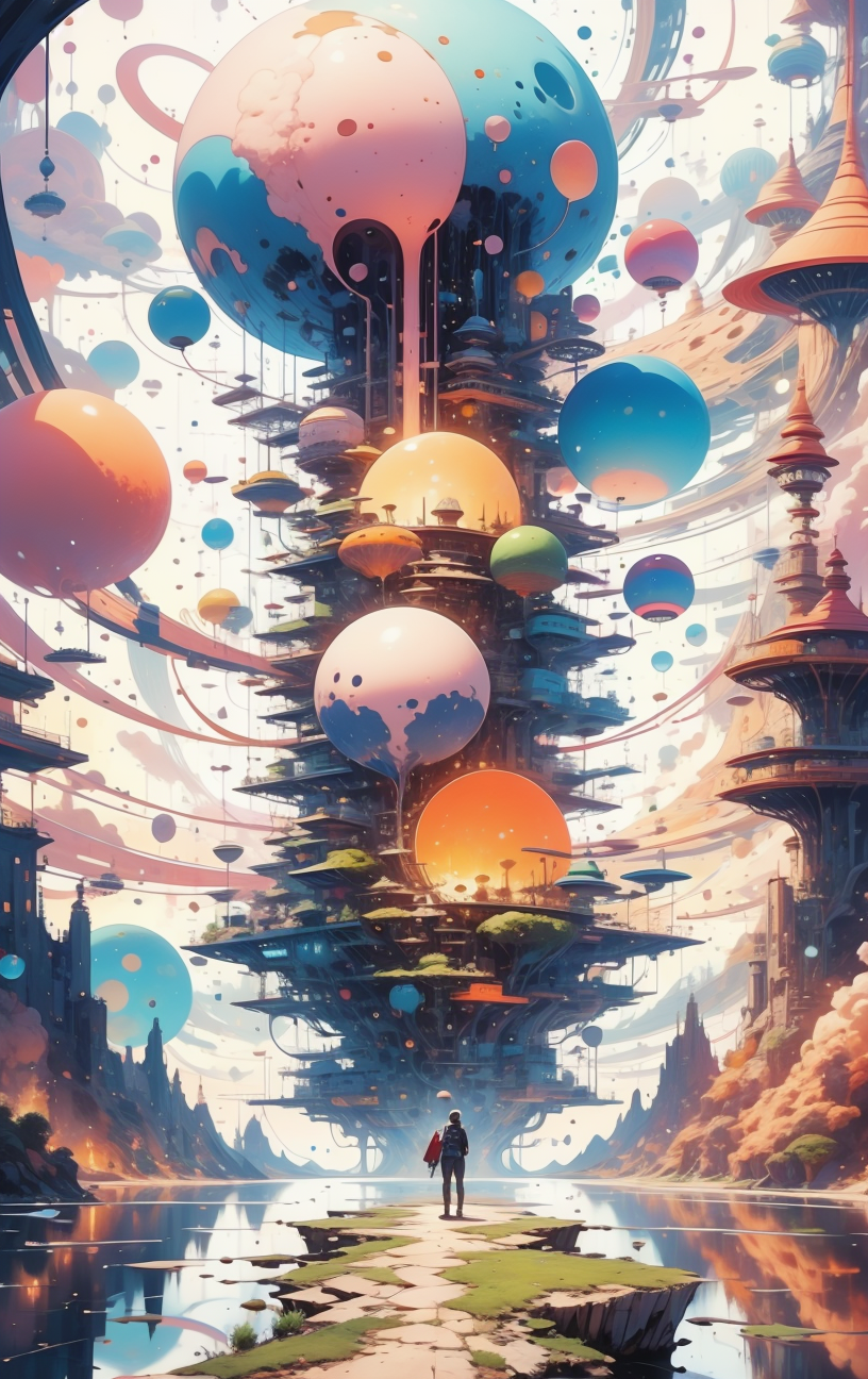 midjourney <lora:ultimaEnd:1>, some people doing something at some place, <lora:Cosmic anime-oil fusion v2:1>