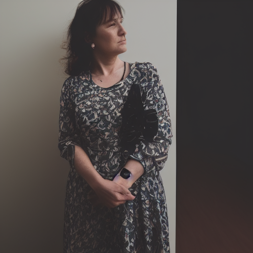 woman standing dressed