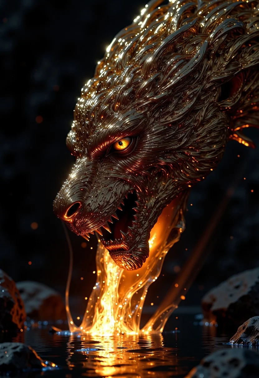 mythp0rt, (gorgeous snake made from fire jumping out of a magma lake:1.4), high quality, photorealistic, HD, extreme skin details, skin pores, expressive, hyperdetailed, ambient light, Nikon 15mm f/1.8G, studio photography, fantastical, dramatic lighting