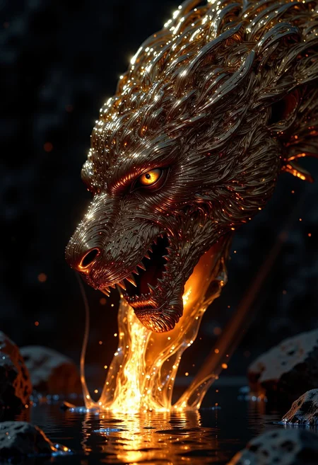 mythp0rt, (gorgeous snake made from fire jumping out of a magma lake:1.4), high quality, photorealistic, HD, extreme skin details, skin pores, expressive, hyperdetailed, ambient light, Nikon 15mm f/1.8G, studio photography, fantastical, dramatic lighting