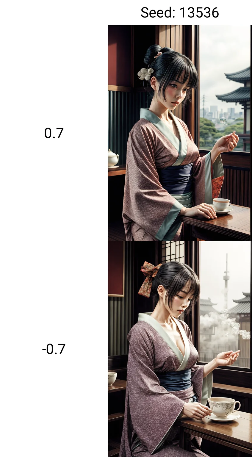 1girl, solo, kimono, teahouse, by Takato Yamamoto, steam, sweat, bubblepunk style, award winning, absurdres 32k uhd, best quality, masterpiece <lora:add_detail:1.5> <lora:aesthetic:1> <lora:raphb_ratings:0.7>