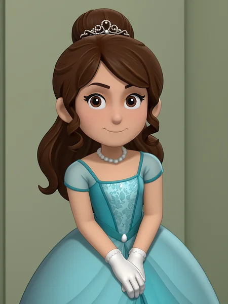 solo, 1girl, <lora:Barkingburger:1> barkingburg, brown hair, long hair, hair down, looking at viewer