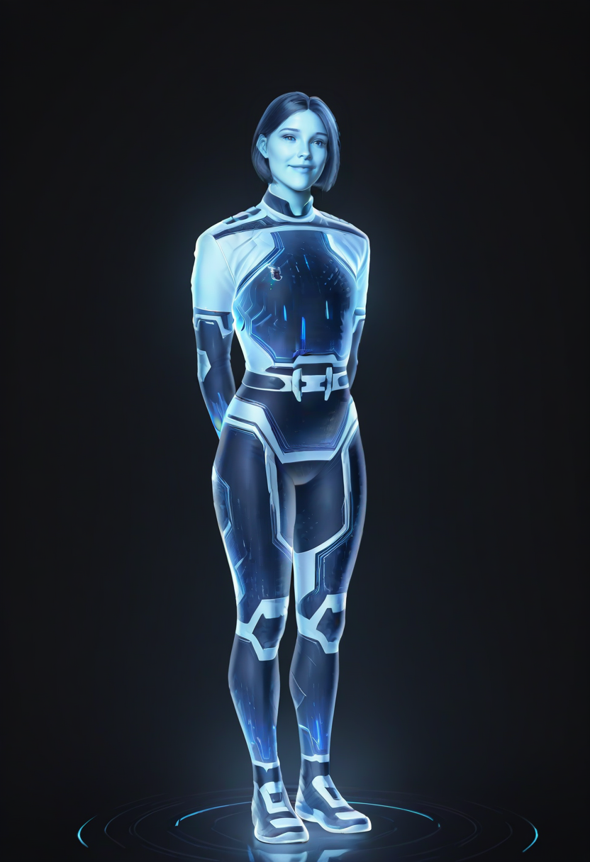 masterpiece, best quality, high quality, focused subject, detailed, full body,
1girl, solo, USTheWeapon, blue skin, holographic girl, holographic clothes,
standing, arms behind back, hands behind back,
facing viewer, looking at viewer, light smile, (parted lips:0.7),
simple background, dark background,
<lora:USTheWeaponIL:1>, <lora:reij-detaILer:0.8>, <lora:DarkerThanDarkIllustriousV1:0.8>