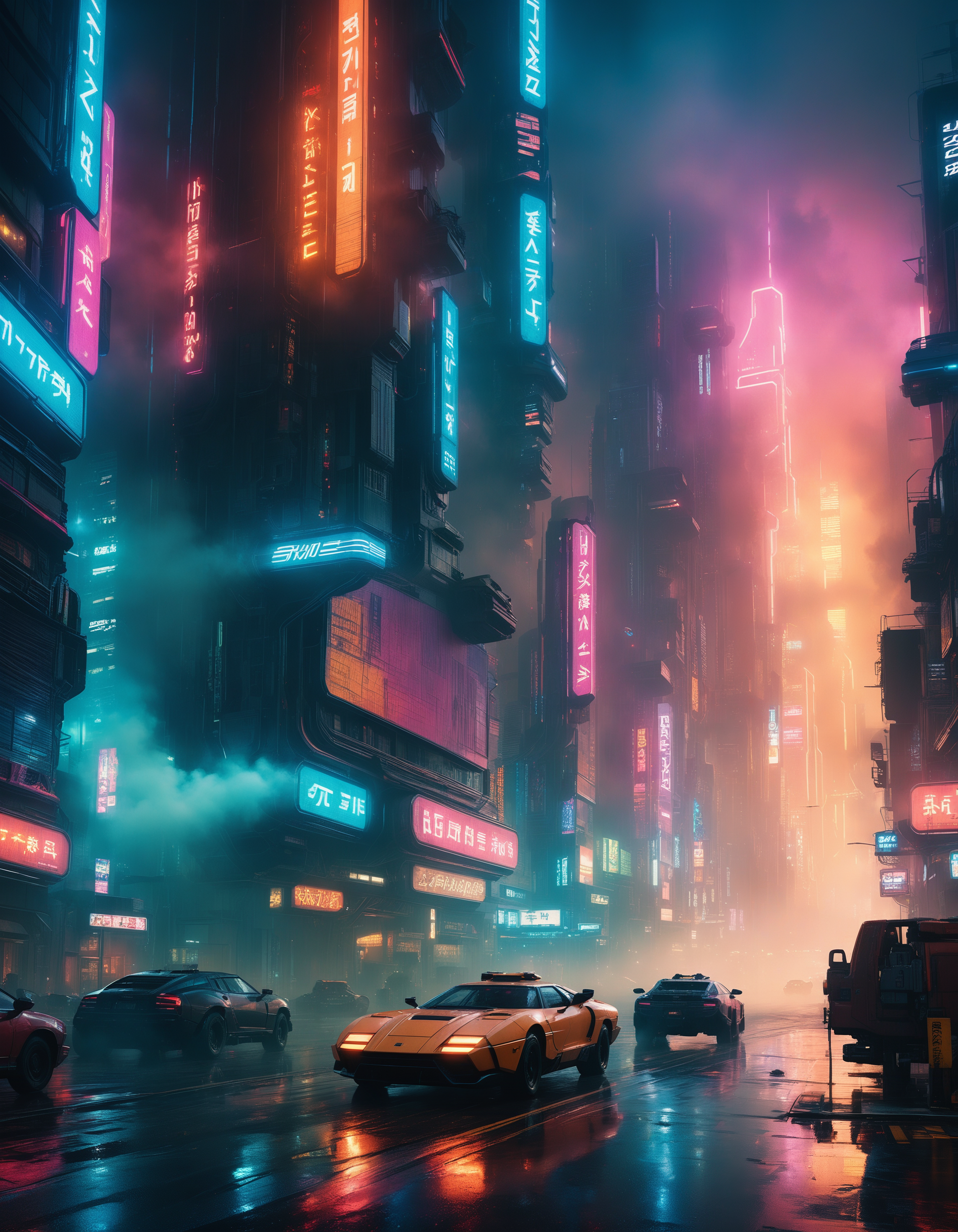 hyper realistic and  highly detailed  35mm photo of  a futuristic cityscape with towering skyscrapers, flying cars, and neon-lit streets, dense mist and smoke,  blade runner 2049 movie still,  dark, masterful, poster art, bold lines, limited color palette, high contrast, depth of field, bokeh, (intricate details, masterpiece, best quality:1.4)
<lora:add-detail-xl:0.5> <lora:xl_more_art-full_v1:0.5>