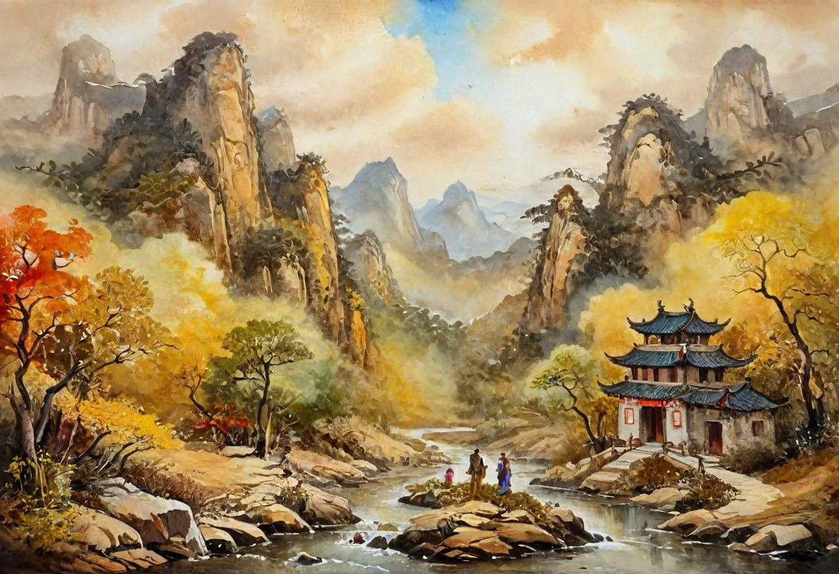 tj, cangyunshan, landscape, chinese ink painting, oil painting,
Oil Painting, Renaissance Paintings, watercolor painting, concept art, painterly, surreal painting,
((beautiful, painterly, detailed, textural, artistic)), (digital artwork, illustrative, illustration), (((intricate details, highly detailed, ultra-detailed))), (absurdres:1.5), (unreal engine, octane rendering, Anti-Aliasing, sharp focus, natural lighting, high saturation, high contrast, vivid, vibrant, studio lighting, best texture quality), beautiful detailed scenery,