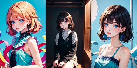 highly insanely detailed, masterpiece, top quality, best quality, highres, 4k, 8k, RAW photo, (very aesthetic, beautiful and aesthetic), rolled lob hairstyle,
__lazy-wildcards/dataset/background-color__,
<lora:rolled_lob-1.0:0.7>âââ