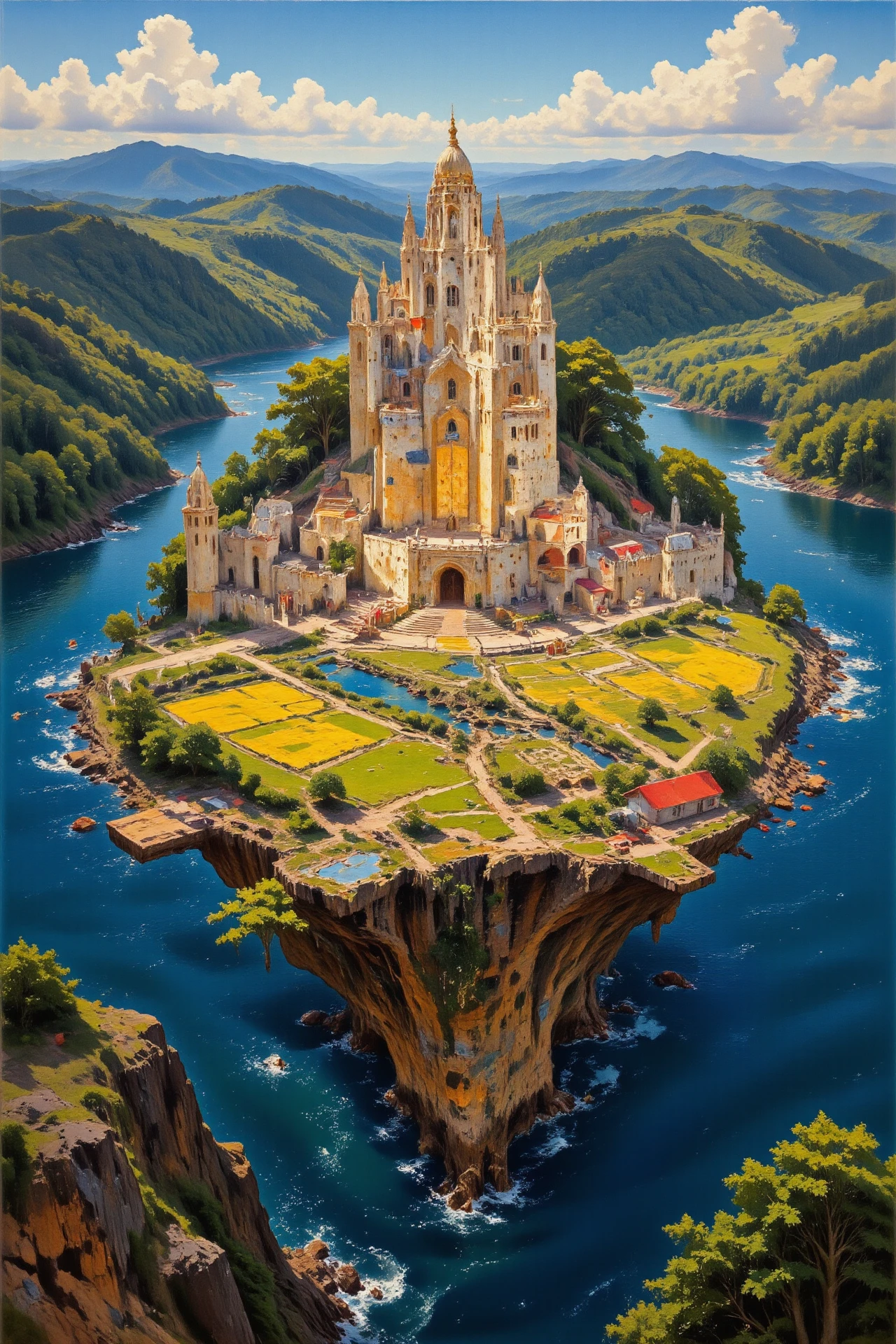 (floating city) Ugandan beautiful landscape,  noon, woman, intricate, very detailed, sharp, colorful, multilayer painting, <lora:Hand v2:1> <lora:Anti-Blur:1> <lora:Insane Detail Slider:0.5>   <lora:Flux.1_Turbo_Detailer:0.6> <lora:flux-photo-transparent_Alpha_1.0:0.8> <lora:flux.1_lora_flyway_Epic-detail_v2:0.6> <lora:Painterly01b_CE_FLUX_AIT:1> pntrlyCE_style, <lora:VividlySurreal:0.8>