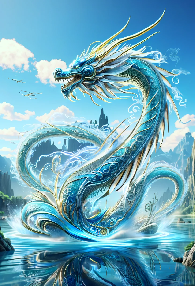 hyper detailed masterpiece, dynamic,awesome quality,DonM3lv3nM4g1cXL magic, scifi aquatic holy european streamlined Chinese Dragon, celestial
<lora:DonM3lv3nM4g1cXL-v1.1-000006:0.8>