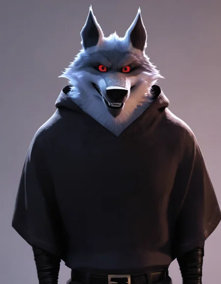 score_9, score_8_up, score_7_up, score_6_up, score_5_up, BREAK
source_furry, (dw:1.3), anthro gray wolf, red eyes, teeth, upper body, belt, looking at viewer, detailed fur <lora:Death_wolf:0.8>