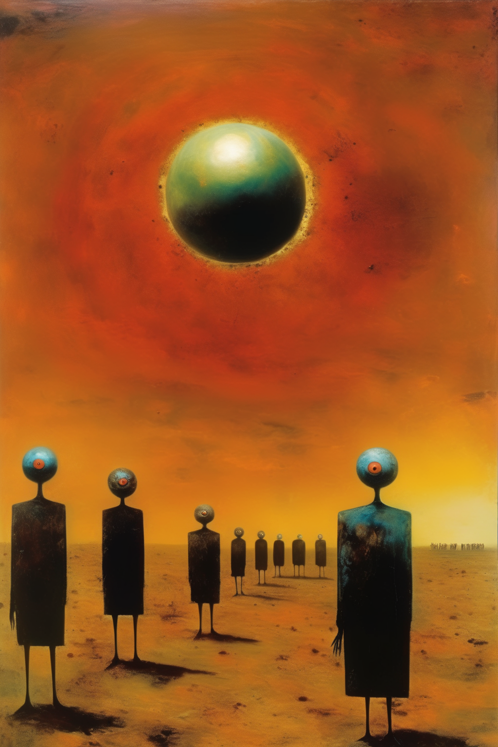 <lora:Sidney Nolan Style:1>Sidney Nolan Style - The cult of Nibiru