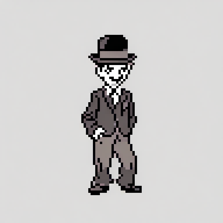 charlie chaplin
 <lora:pk_trainer_xl_v1-1:0.8>
 simple background
