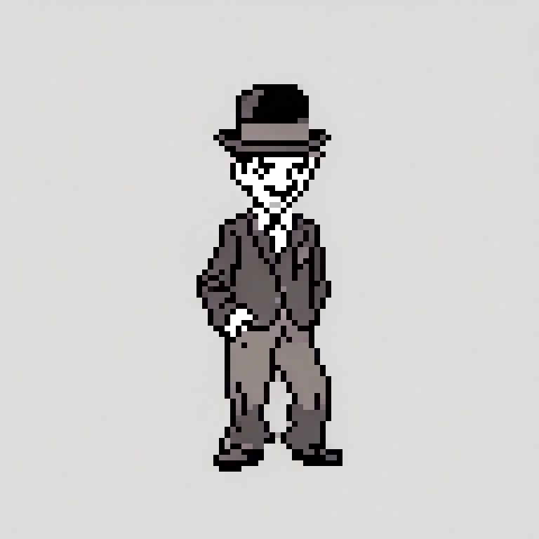 charlie chaplin
 <lora:pk_trainer_xl_v1-1:0.8>
 simple background