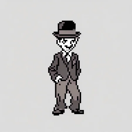 charlie chaplin
 <lora:pk_trainer_xl_v1-1:0.8>
 simple background