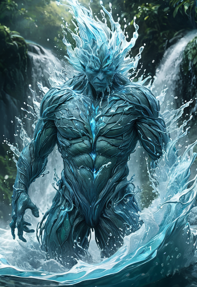 <lora:artfullyEXTRAVAGANZA_SDXL_V1:1>, artxtrvgnz, water elemental, detailed, uhd, 8k